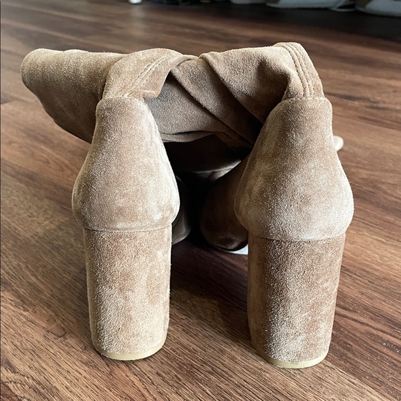 Stuart Weitzman Flareblock Suede Knee High Boots - Picture 4 of 6